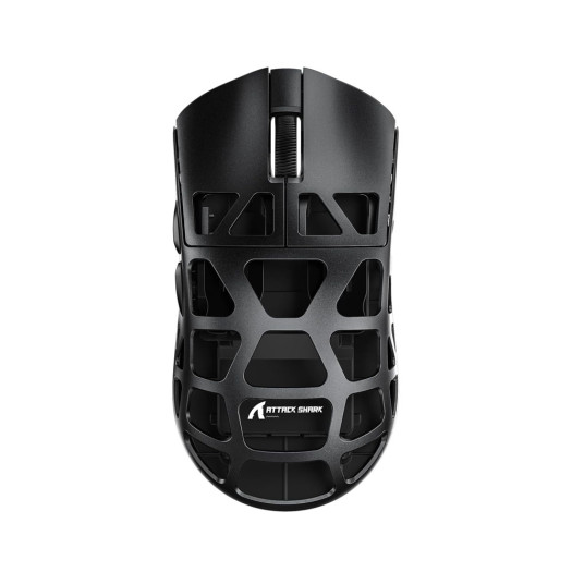 ATTACK SHARK R3 46g Superlight Magnesium Alloy Wireless Gaming Mouse, BT/2.4Ghz/Wired Computer Mouse, 8000Hz Wireless Polling Rate, PAW3395 26K DPI Optical Sensor Programmable Mice for Win/Mac(Black)